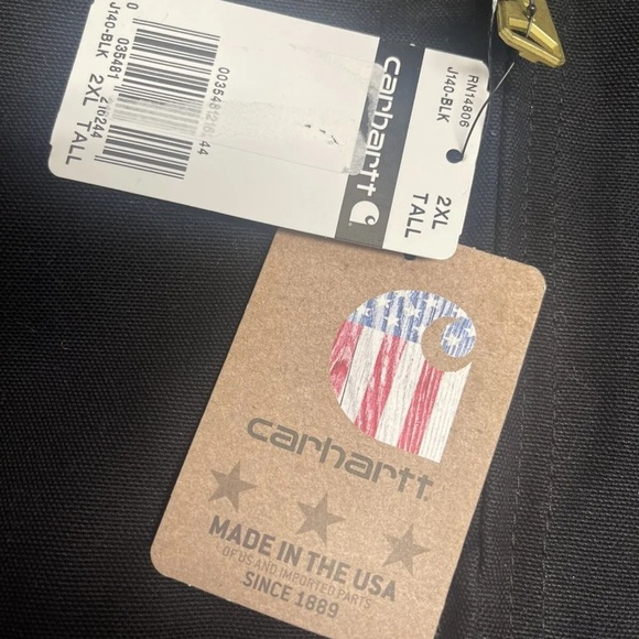 carhartt jacket 2xl tall black Nwt J140-BLK - Picture 4 of 13